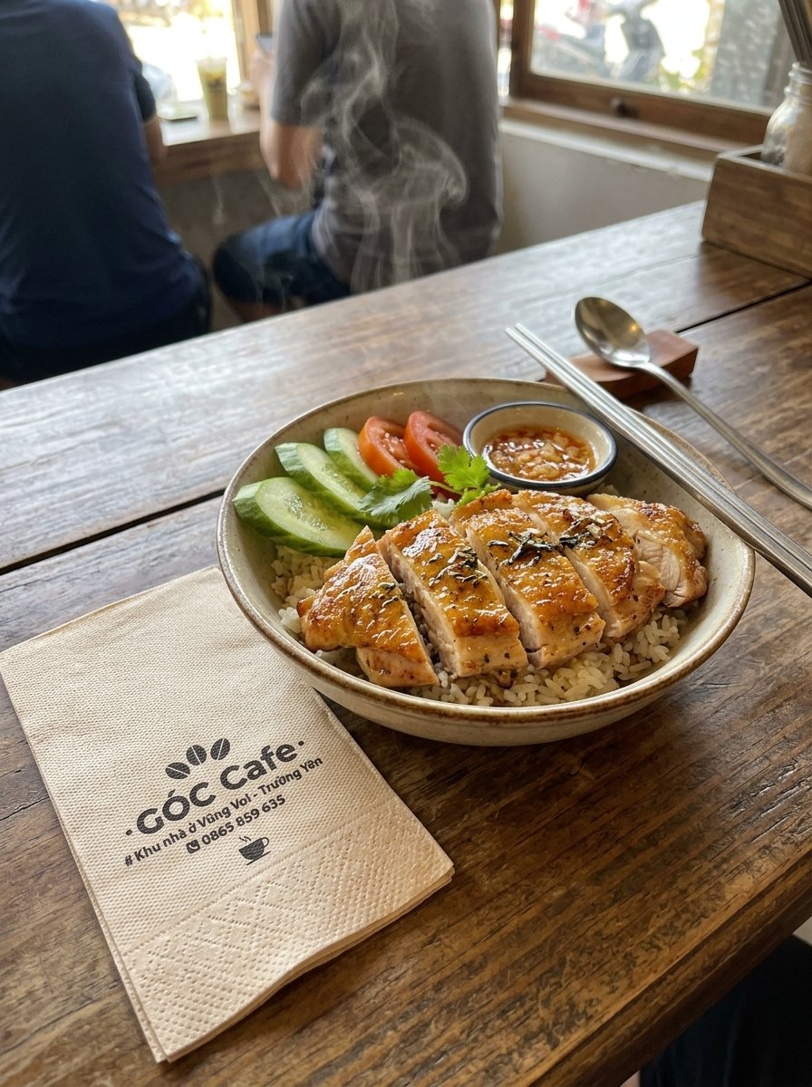 Cơm gà áp chảo