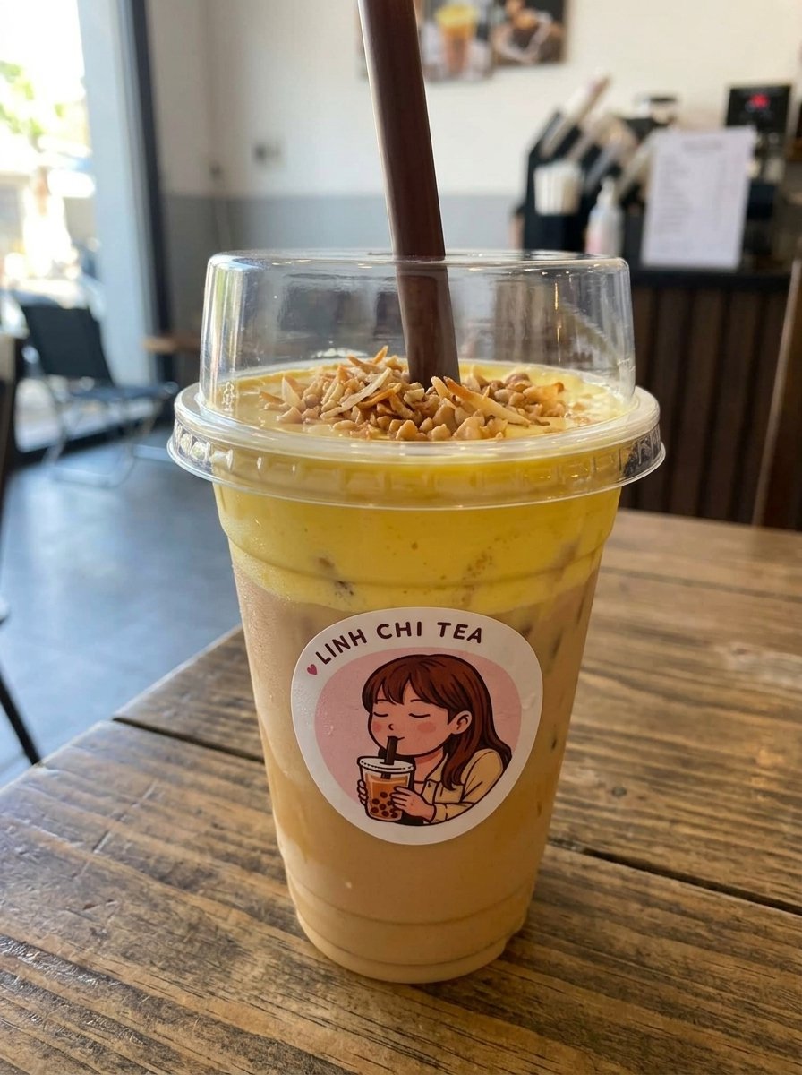 Trà sữa kem trứng dừa nướng