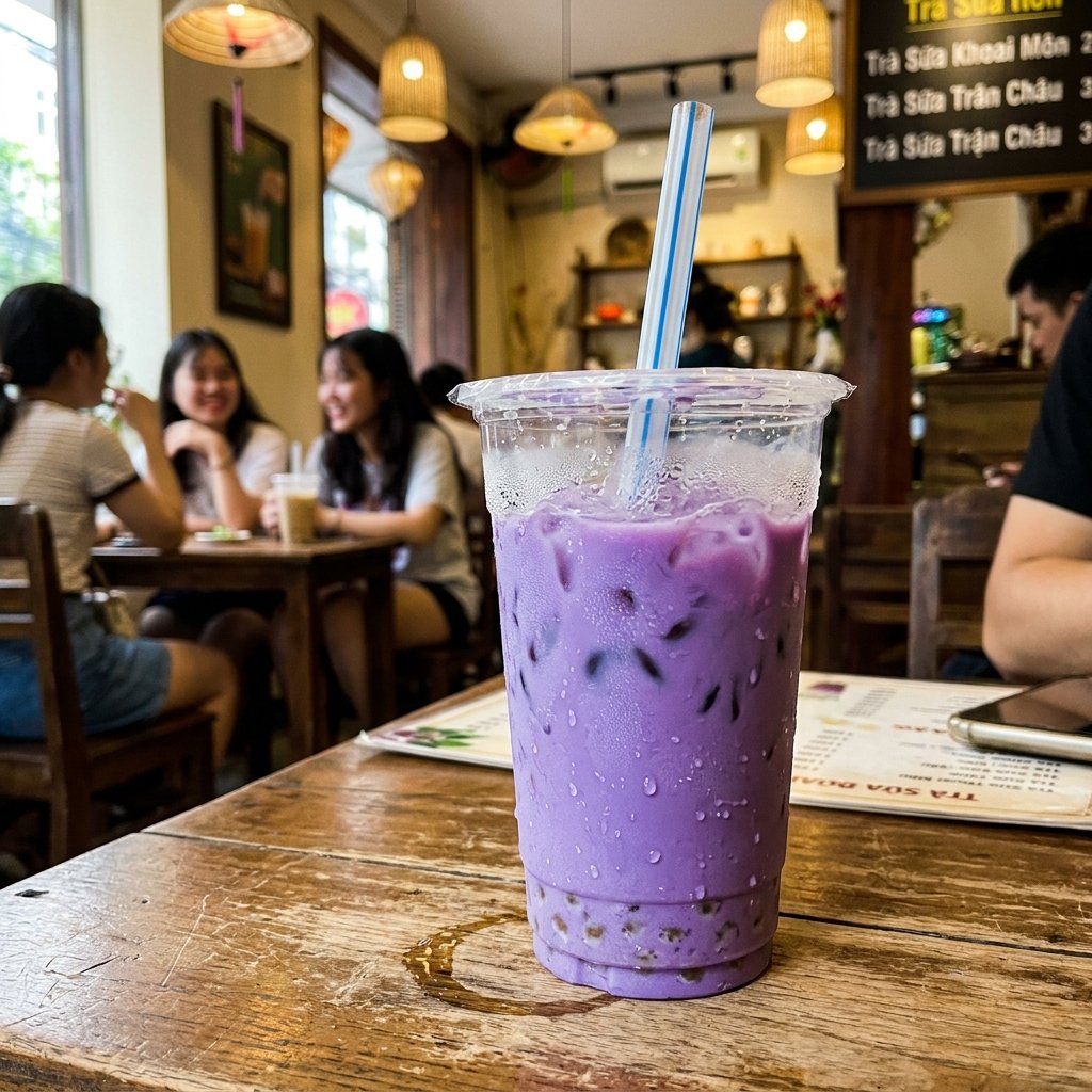 Trà sữa khoai môn