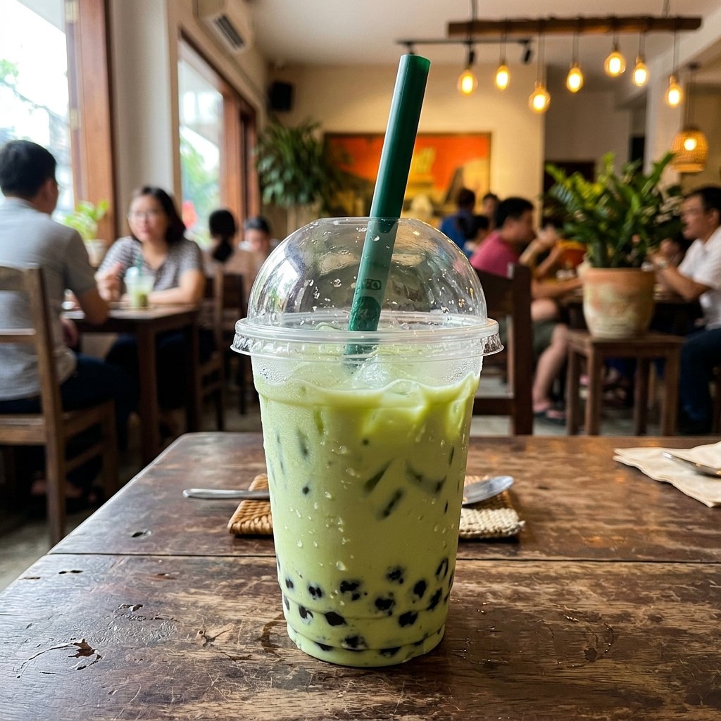 Trà sữa táo xanh
