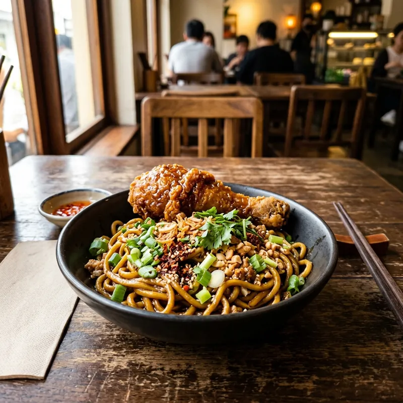 Mỳ trộn đùi gà
