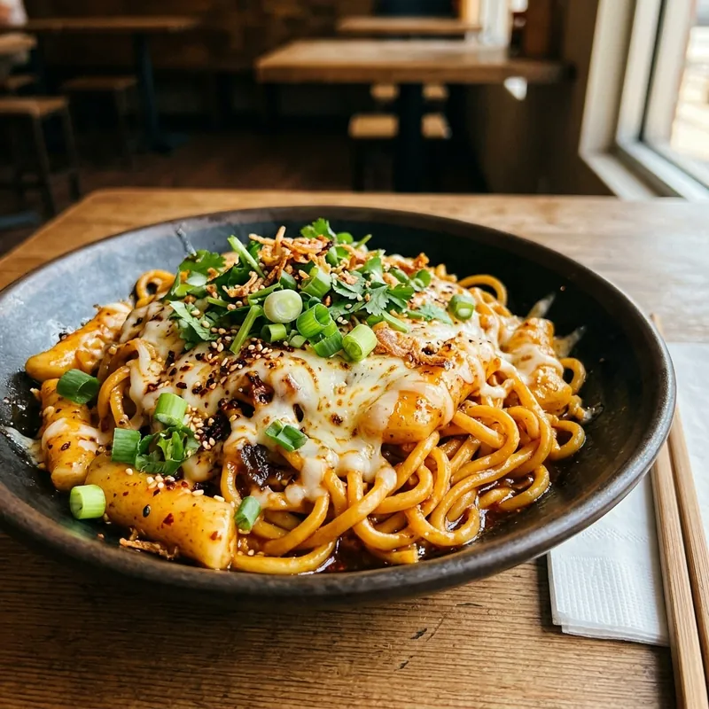 Mỳ trộn tokbokki phô mai