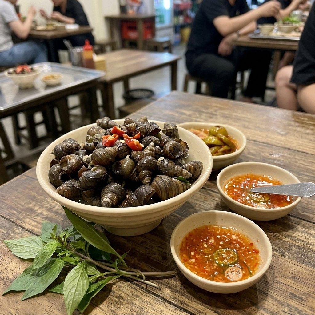 Ốc vặn luộc mắm