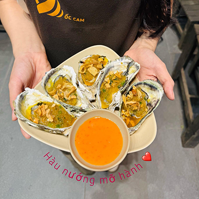 Hàu sữa nướng mỡ hành (5 con)